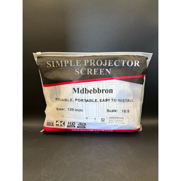 Simple Projector Screen ~ Mdbebbron ~ Scale: 16:9, Size 120 Inches - Picture 1 of 6